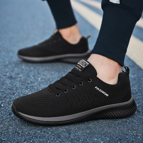 WIENJEE 2022 Mesh Men casual shoes Summer Breathable Sneakers Comfortable Lightweight Walking Footwear Male Running Sport Shoes ► Photo 1/6