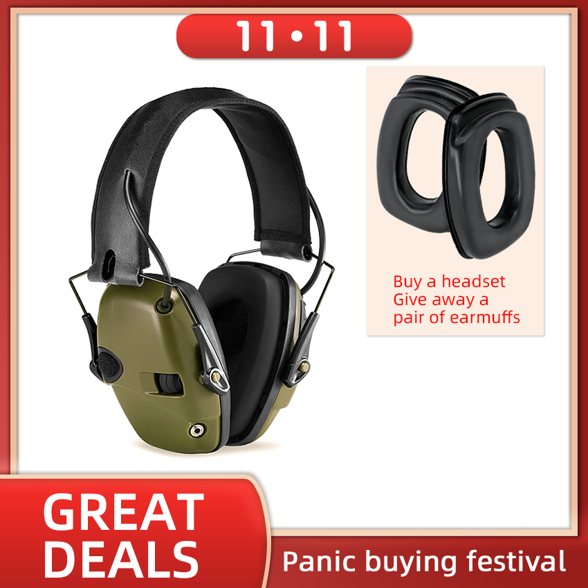 Tactical Electronic Ear Muff Hearing Protection Shooting Anti-Noise Protector CN