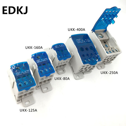 UKK80A UKK125A UKK160A UKK250A UKK400A UKK500A Terminal Block 1 in many Out Din Rail distribution Box ► Photo 1/6
