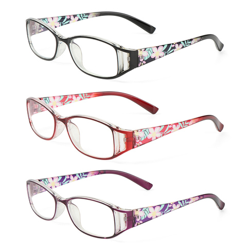 1Pc Fashion Printed Reading Glasses Anti-Blue Light Glasses Spring Hinge Rectangular Presbyopic Glasses for Women Eyewear ► Photo 1/6