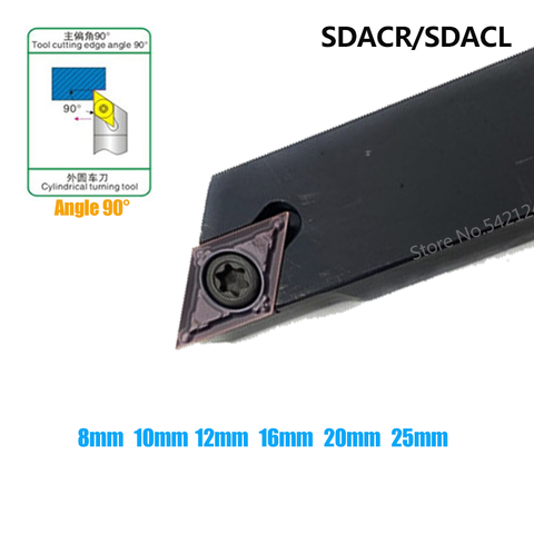 SDACR0808H07 SDACR1010H07 SDACR1212H07 SDACR1616H11 SDACR2022K11 SDACR2525M11 External turning tool holder CNC Lathe Cutter Tool ► Photo 1/2