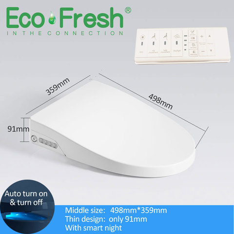 Ecofresh smart toilet seat cover electronic bidet cover clean dry seat heating wc intelligent toilet seat cover child seat ► Photo 1/6