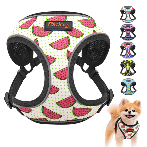 Nylon Reflective Dog Cat Harness Vest Printed French Bulldog Harness Puppy Small Medium Dogs Cats Harness For Chihuahua Walking ► Photo 1/6