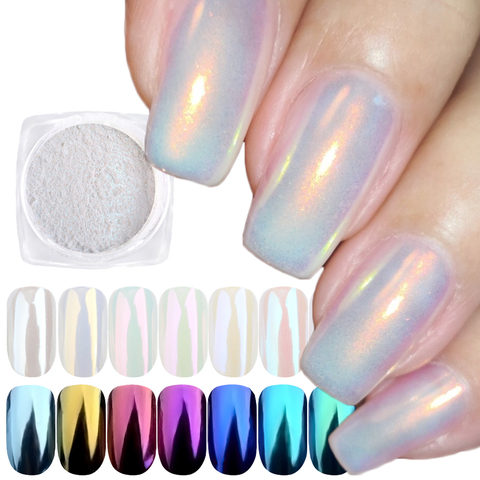 Buy Online 1g Mirror Pearl Nail Glitter Powder Laser Holographic Silver Pink Magic Dust Friction Aurora Powder Nail Pigment Tool Sab01 07 Alitools