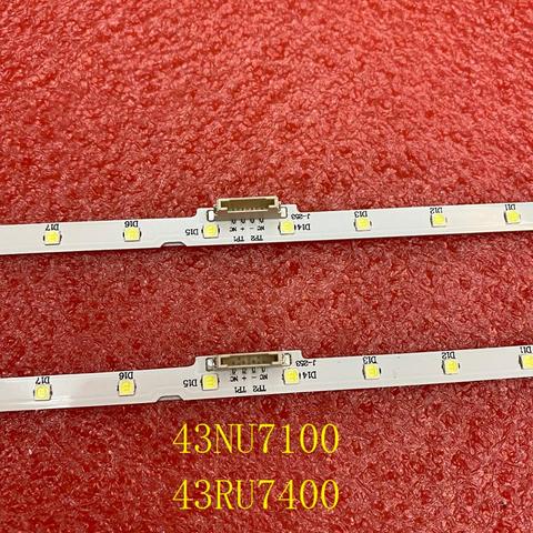 LED backlight strip(2) for Samsung 43NU7100 UE43NU7100 UN43NU7100 UE43NU7100U AOT_43_NU7100F UE43NU7120U UE43NU7170U BN96-45954A ► Photo 1/6