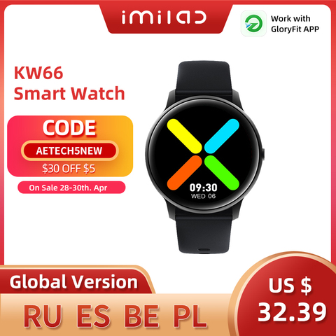 Smart Watch IMILAB KW66 Smart Watches GloryFit Men Smart Sports Watch 14 Days Battery Heart Rate IP68 Waterproof Fitness Tracker ► Photo 1/6