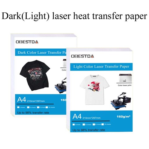 The best selling A4 dark light color laser toner printer thermal transfer paper pure cotton T-shirt fabric ► Photo 1/3