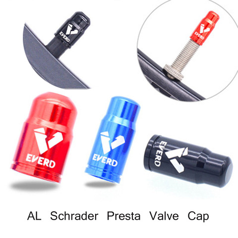 2PCS Bicycle Schrader Valve Cap Bike Presta Valve Cap for Tubeless Tire Valve MTB Aluminum Alloy 5 colors ► Photo 1/6