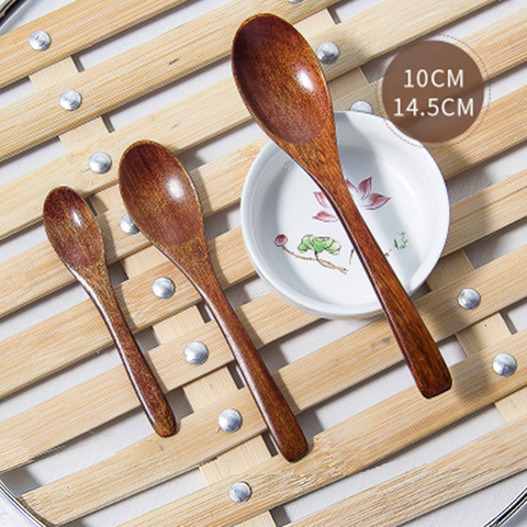 3 Sizes Wooden Spoon Bamboo Kitchen Cooking Utensil Tool Soup Teaspoon Catering Kids Spoon kitchenware for Rice Soup Hot Sale ► Photo 1/6