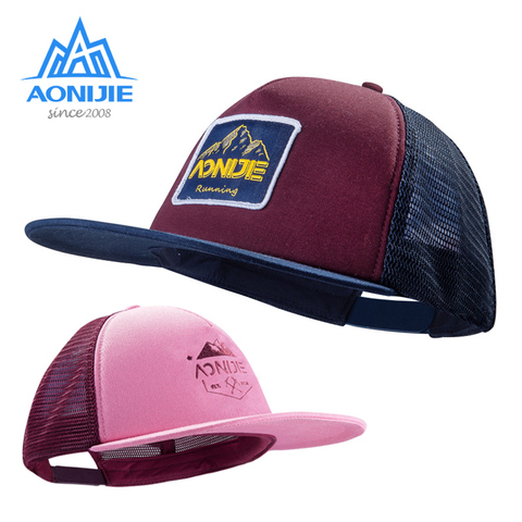 AONIJIE E4605 Sports Adjustable Breathable Flat Eaves Sun Visor Snapback Cap Trucker Hat Mesh Back For Running Hiking Baseball ► Photo 1/6