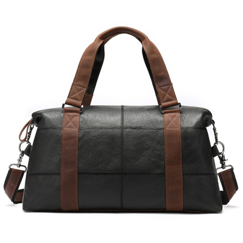 MAHEU Casual Fashion Genuine Leather Travel Bag Simple Design Men Handbags For Business Trip Cowhide Mens Hand Luggage Bag ► Photo 1/6