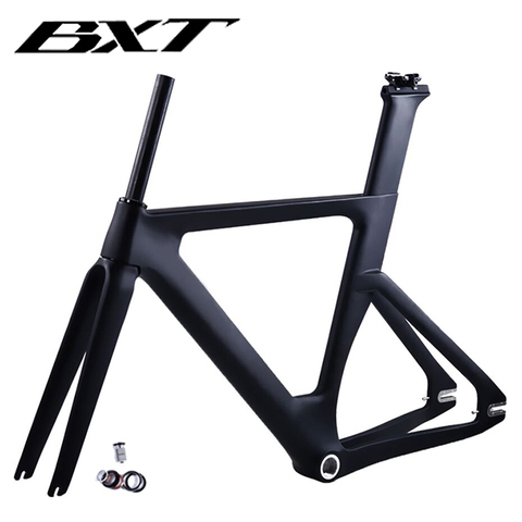 BXT 2022 new full carbon track frame with Fork seatpost T800 fixed gear Carbon Track Bike Frame set used for racing bike frame ► Photo 1/6