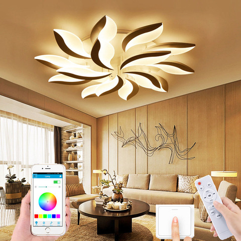 Modern living room LED ceiling lamp bedroom lamp new led pendant lamp indoor home pendant lamp remote control APP control lamp ► Photo 1/6