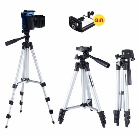 Long tripod Camera Shutter Clip Holder Tripod Sets For phone Stand holder Camera Tripod & Ball Head & phone clip Carry Bag ► Photo 1/6