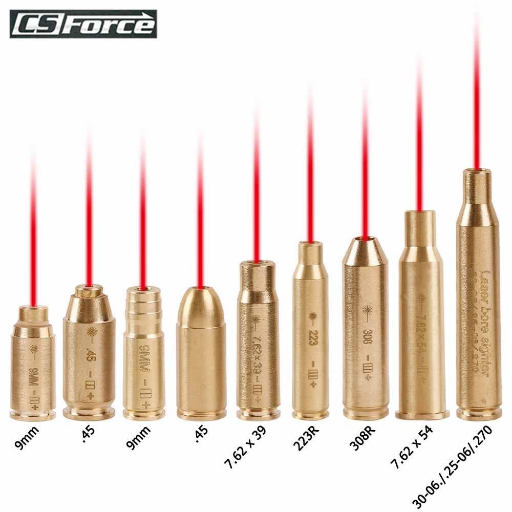 Brass Red Dot Laser Bore Sight 30-06 25-06 .270 For Rifle Calibrator Boresighter 