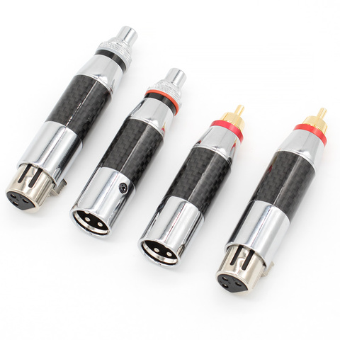 PURELINE Rhodium plated XLR to RCA adapter RCA male to XLR male female adapter XLR to RCA Female Male Plug Adapter ► Photo 1/6