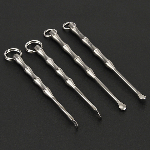 Titanium Ear Pick Earwax Cleaning Earspoon Portable Titanium Ear Spoon Outdoor EDC Tool ► Photo 1/6