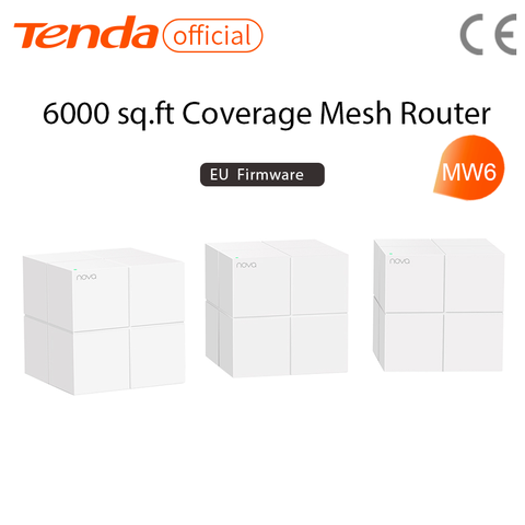 Tenda MW6 Whole Home Mesh Wireless WiFi System with 2.4G/5.0GHz WiFi Wireless Router and Repeater, APP Remote Manage ► Photo 1/5
