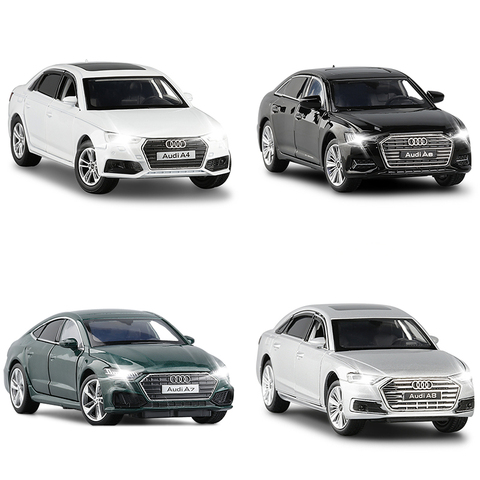 1:32 AUDI A4 A6 A7 A8 Simulation Car Model Diecast Toy Car Sounds&Lights Hobbies For Collection Children‘s Birthday Gifts ► Photo 1/5