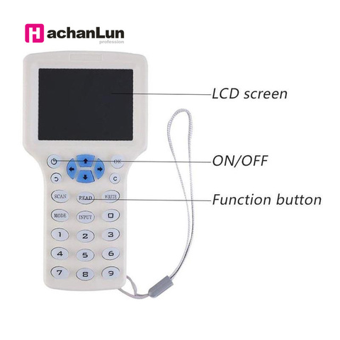 English 10 frequency RFID Copier ID IC Reader Writer copy M1 13.56MHZ Encrypted Duplicator Programmer USB NFC ► Photo 1/6