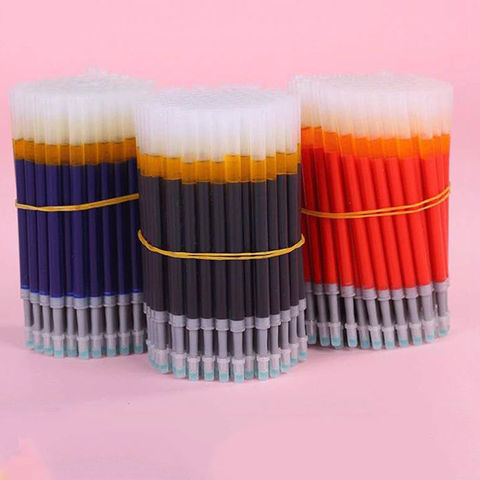50Pcs/set Retractable Press Gel Pen Refills 0.5mm Blue/Black/Blue/Red Ink Rod For Student Stationery Writing Push Type Gel Pens ► Photo 1/6