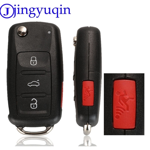 jingyuqin 4 Buttons Car Key Shell For VW Caddy Eos Golf Jetta Beetle Polo Up Tiguan Touran 5K0837202AD Case Cover Folding Flid ► Photo 1/6