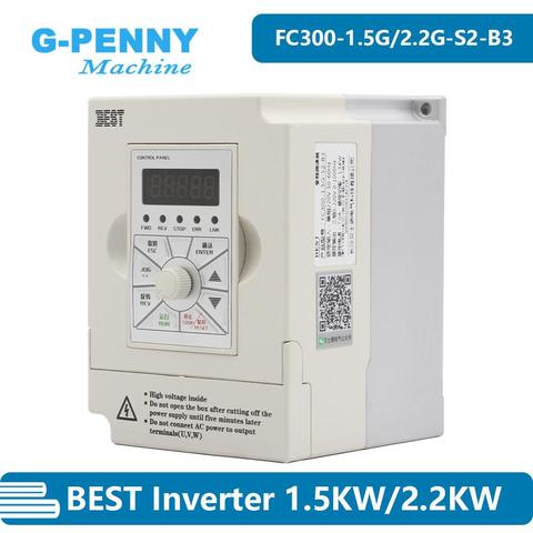 BEST Brand Inverter 1.5kw / 2.2kw 220v 1000Hz Variable Frequency Drive for spindle motor speed control 3-phase output ► Photo 1/6