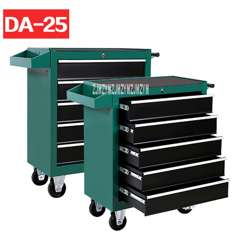 DA-25 5 Drawer Storage Tool Box Trolley Workshop Hardware Mobile Multi-Functional Auto Car Repair Maintenance Toolkit Cabinet ► Photo 1/6