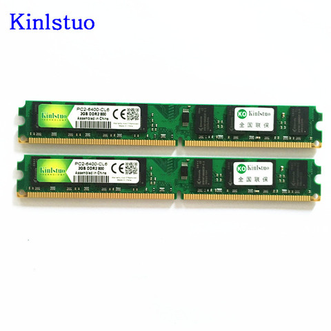 Kinlstuo Memoria de escritorio 2GB 2G 800MHz PC2-6400 DDR2 PC RAM 800 667 6400 2GB 4GB 8GB PC3 DDR3 1G 2G 4G 8G 1333MHz 1600MHz ► Photo 1/1