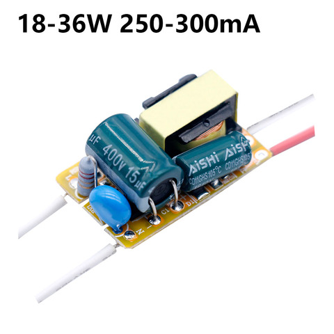 18-36W 250-300mA driver LED Non-isolated built-in power output voltage 50-120V For LED lamp ► Photo 1/6