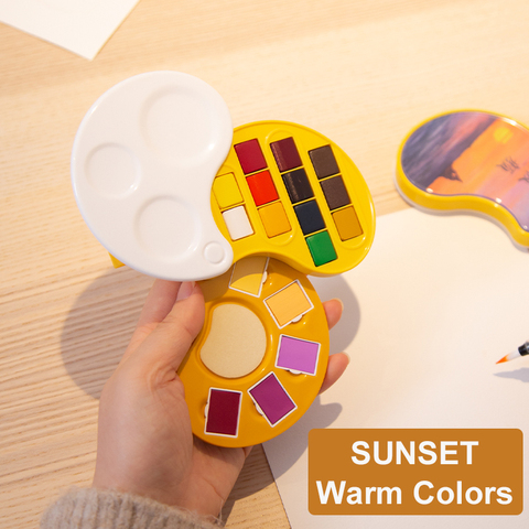 New 12/17Color Watercolor Pigment for Beginner Painting Drawing Portable Water Color Sketch Art Supplies ► Photo 1/6
