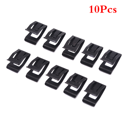 10Pcs Universal Car Front Console Dash Dashboard Auto Trim Metal Retainer Black Rivet Fastener clip ► Photo 1/6