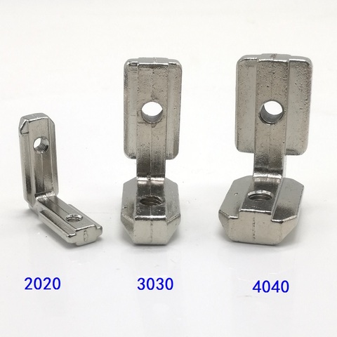 2-10pcs T Slot L-Shape 2022 3030 4040 Aluminum Profile Interior Corner Connector Joint Bracket with screw ► Photo 1/3