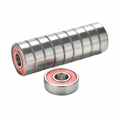 Red ABEC 9 Stainless Steel Bearings High Performance Roller Skate Scooter Skateboard Wheel Bearings 10 pcs ► Photo 1/6