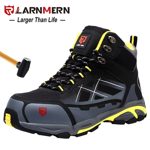LARNMERN Mens Steel Toe Work Safety Shoes Lightweight Breathable Anti-smashing Anti-puncture Anti-static Protective Boots ► Photo 1/6