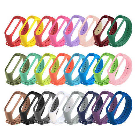 Colors Bracelet for Xiaomi Mi Band 4 5 Sport Strap Watch Silicone Wrist Strap For Xiaomi Mi band 5 4 Bracelet Miband 4 3 Strap ► Photo 1/6