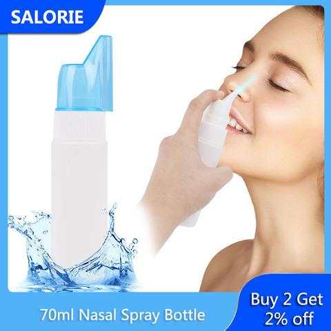 70 ML Nasal Wash Cleaner Portable Neti Pot Nasal Spray Bottle Sinusitis Rhinitis Cure Treatment Nose Cleaning  Nosal Sinus Rinse ► Photo 1/6