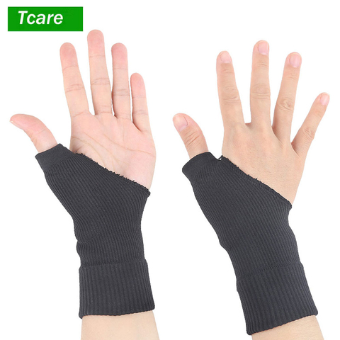 Tcare 2Pcs/Pair Thumb & Wrist Brace, CMC Splint for Arthritis, Carpal Tunnel Pain Relief, Reversible, Black ► Photo 1/6