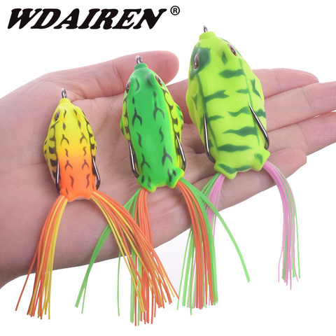 1Pcs 6g 9g 12g Top Water Ray Frog Shape Hooks soft Frog Minnow Crank Wobbler for Fly Fishing Soft Tube Bait Japan Fishing Tackle ► Photo 1/6
