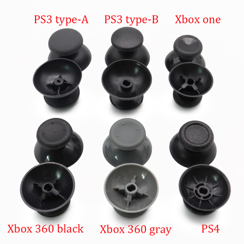 100 PCS Black Gray Analog Stick Cap For PlayStation 4 PS4 Pro Slim Controller Thumb Grip Cover for XBOX 360 ONE Joystick ► Photo 1/4