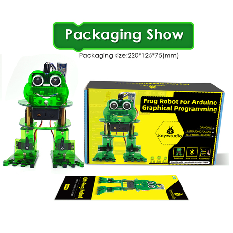 NEW! Keyestudio DIY 4-DOF Robot Kit Frog Robot for Arduino Nano Graphical Programming /Support IOS &Android APP Control ► Photo 1/6