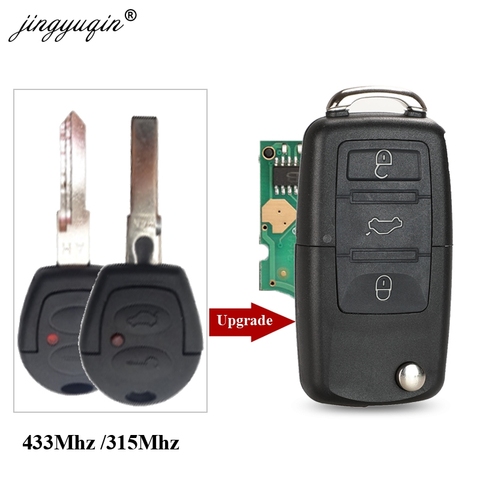 jingyuqin Upgraded Flip Key for 315Mhz / 433Mhz Car Remote Key for VW/VolksWagen Golf Jetta ► Photo 1/4