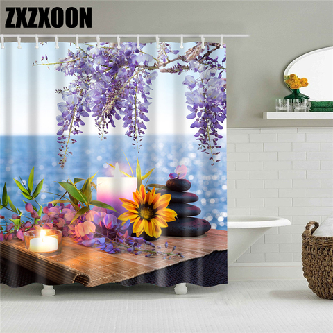 Old Building Landscape Scenery Print Shower Curtain Bathroom 3D Blackout Shower Curtain Large 180x200cm for Bathroom Curtain ► Photo 1/4