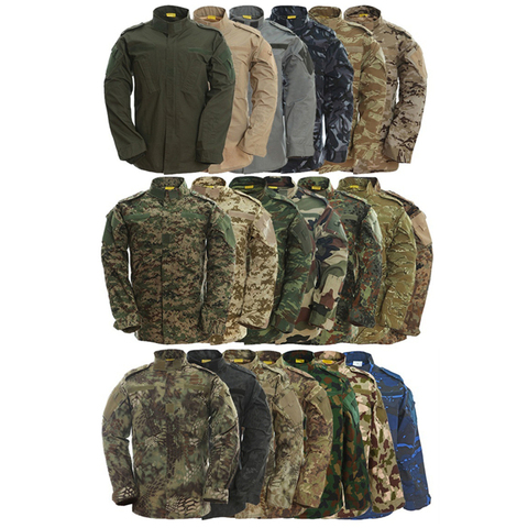 9Color Camouflage Army Mens Usmc Special Forces Military Uniform Combat Shirt Work Wear Tactical Plus Size Clothes Pant Set ► Photo 1/6