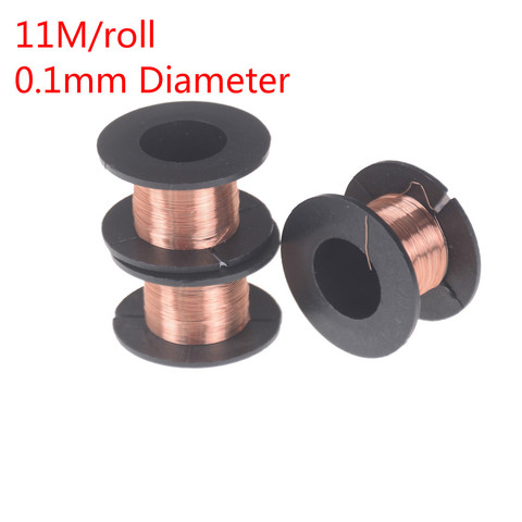 11m/roll 0.1mm Diameter Varnished Wire Thin Copper Wire DIY Rotor Enamelled Wire DIY Electromagnet Technology Making ► Photo 1/6