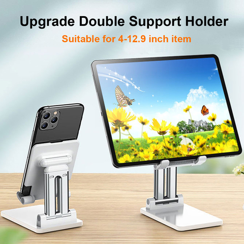Desktop Tablet Phone Stand Holder Portable Foldable Extend Mobile Phone Holder Universal Table For iPhone iPad Xiaomi ► Photo 1/6