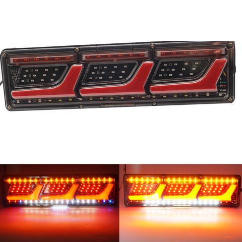 2Pcs 24V Waterproof Truck LED Rear Tail Light trailer Warning Lights Rear Taillight stop lorry Bus Brake Reverse turn lamp ► Photo 1/6