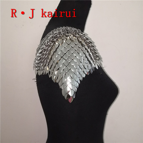 2022 New Fashion Silver Scalemails Shoulder Chains Single Dragon Scales Shoulder Chains Jewelry ► Photo 1/6