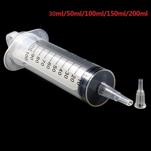 Reusable Syringe Hydroponics Nutrient Syringe Sterile Health Measuring Tool Cat Feeding Acc 30ml/50ml/100ml/200ml ► Photo 1/6