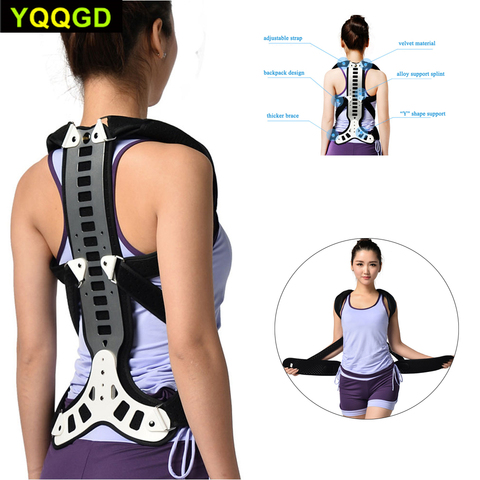 1Pcs Posture Corrector Back Braces Shoulder Waist Lumbar Support Belt Humpback Prevent Body Straighten Slouch Compression Pain R ► Photo 1/6